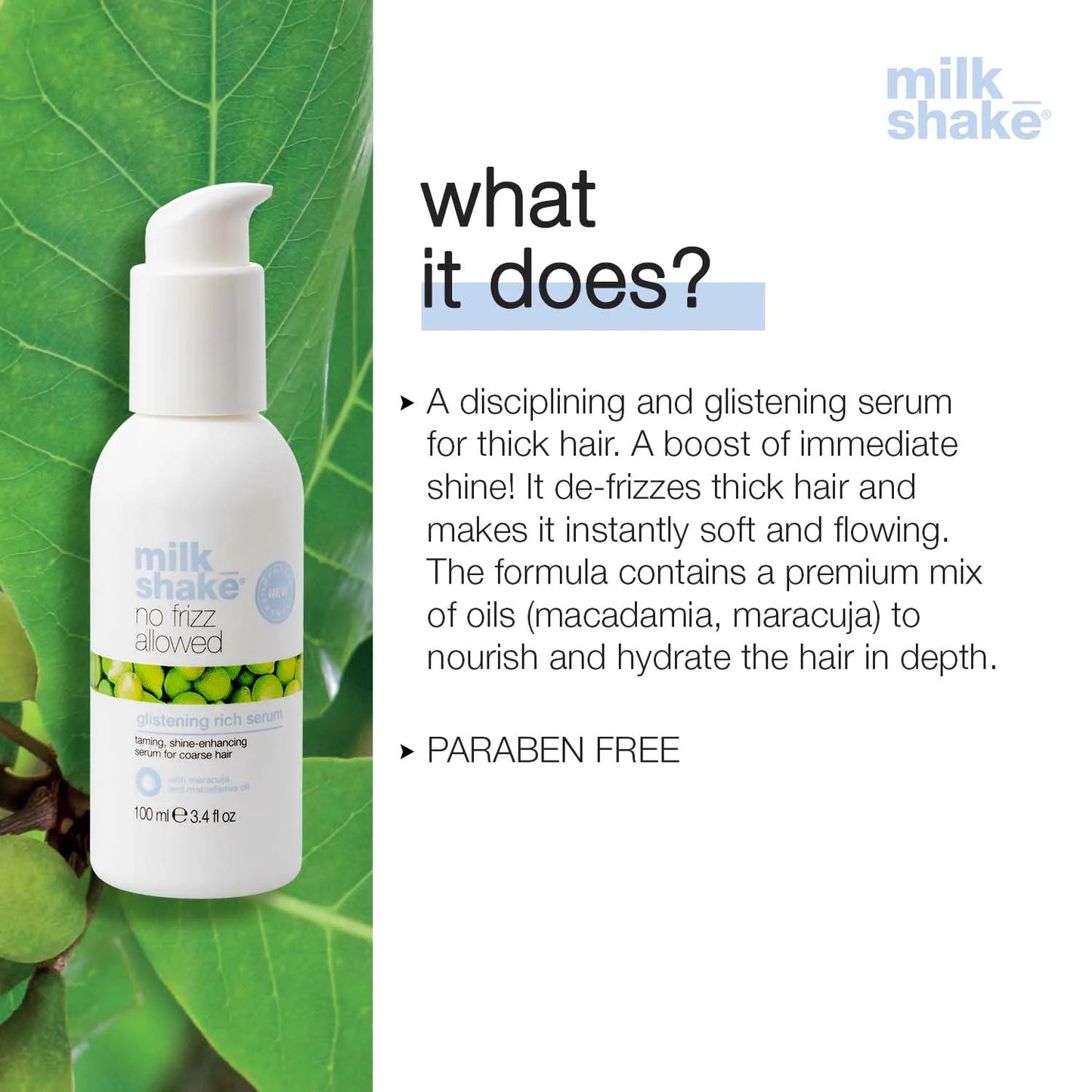 Milkshake - No Frizz Allowed Glistening Rich Serum 100ml