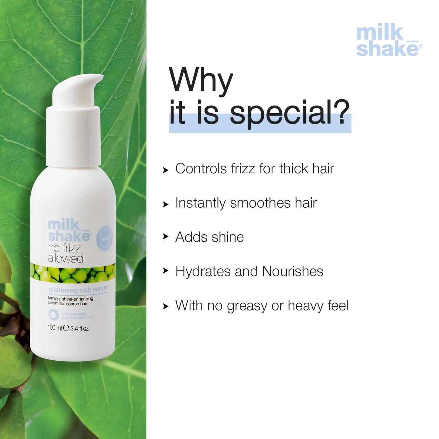 Milkshake - No Frizz Allowed Glistening Rich Serum 100ml