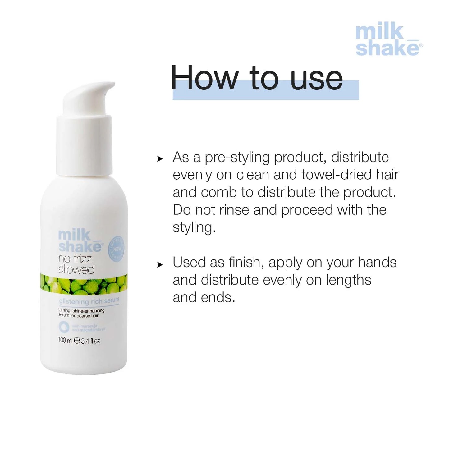 Milkshake - No Frizz Allowed Glistening Rich Serum 100ml